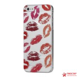 Накладка Lips Поцелуйчики Для Iphone 5 (белый)